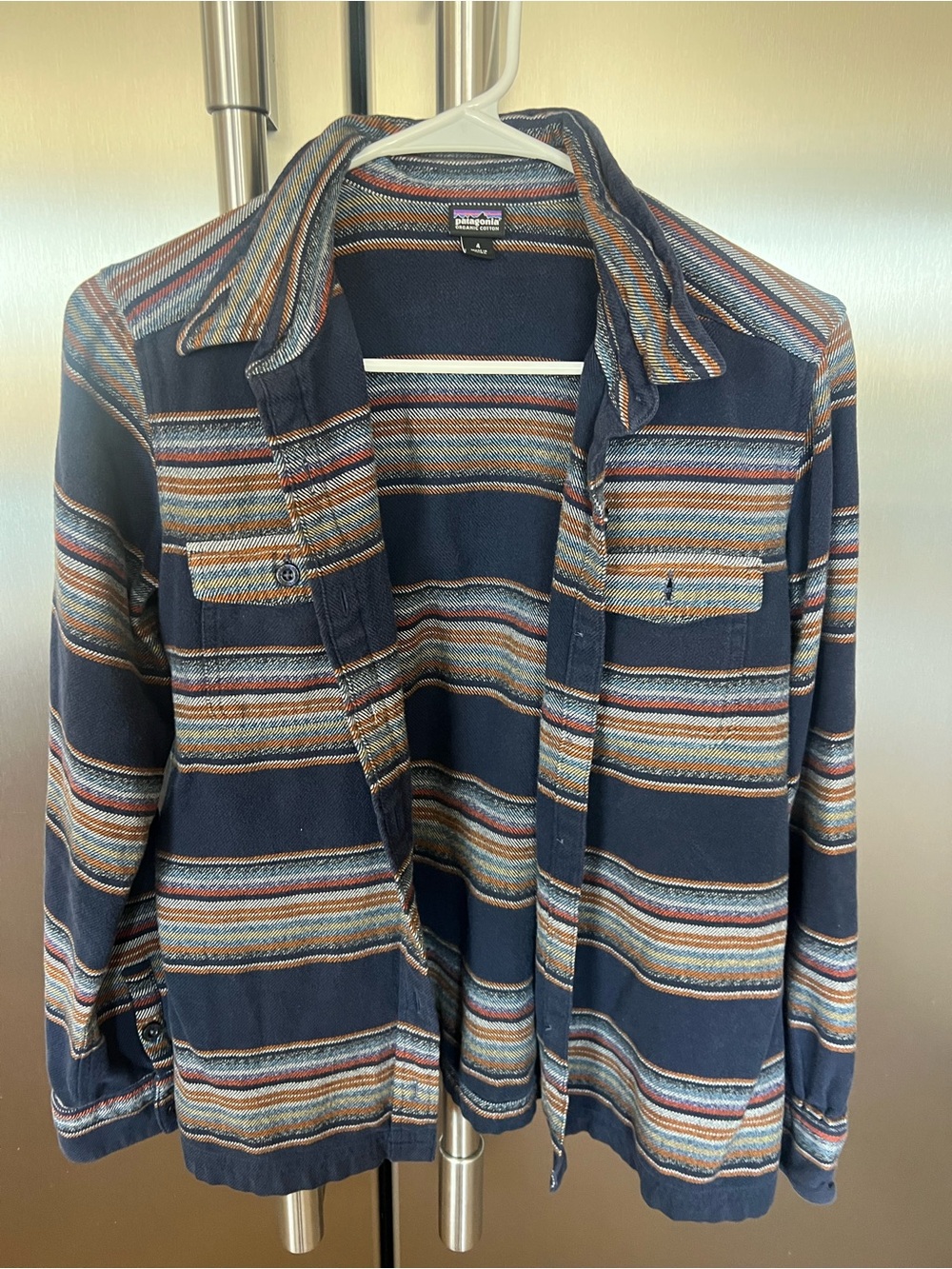 Patagonia Navy Striped Lightweight Adult small Shirt Jacket